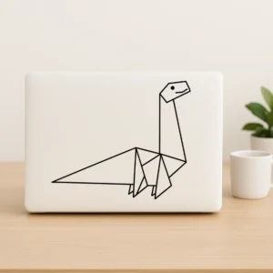 Langhalset Dinosaur Origami Sticker