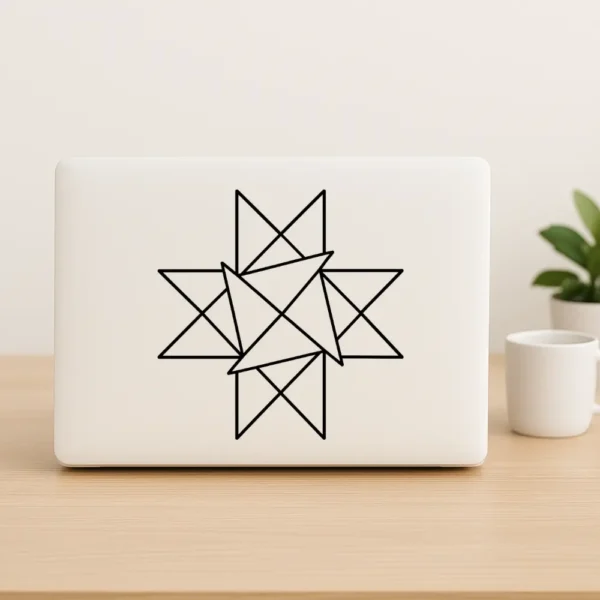 Origami julestjerne – Sticker