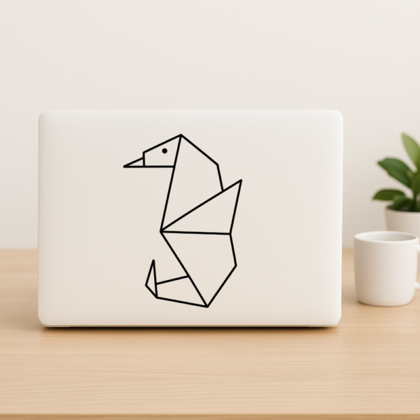 Origami søhest - Sticker