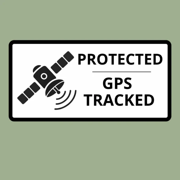 Protected - GPS tracked - Klistermærke