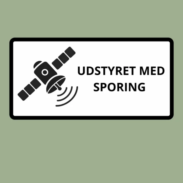 Udstyret med sporing - Klistermærke