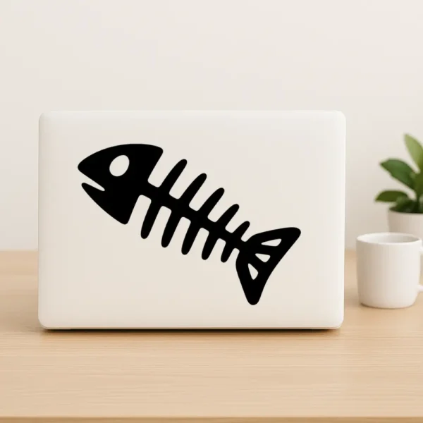 Fiskeskelet - sticker