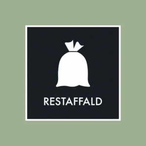 Restaffald affaldssortering klistermærke