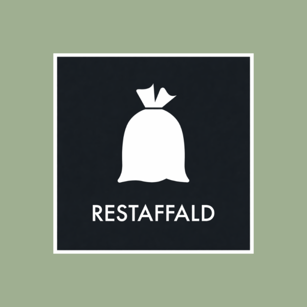 Restaffald affaldssortering klistermærke