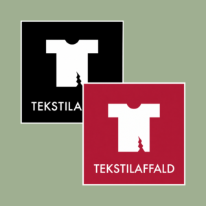 Tekstilaffald affaldssortering - Klistermærke