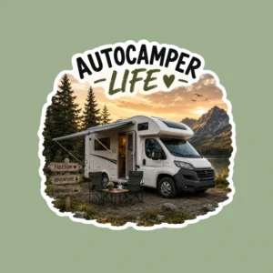 Autocamper life klistermærke