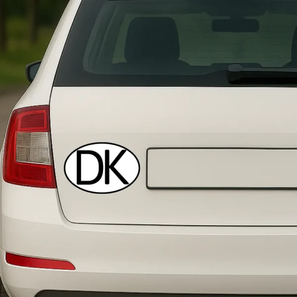 DK klistermærke til bil og campingvogn sticker