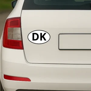 DK klistermærke til bil og campingvogn sticker