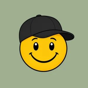 smiley med kasket
