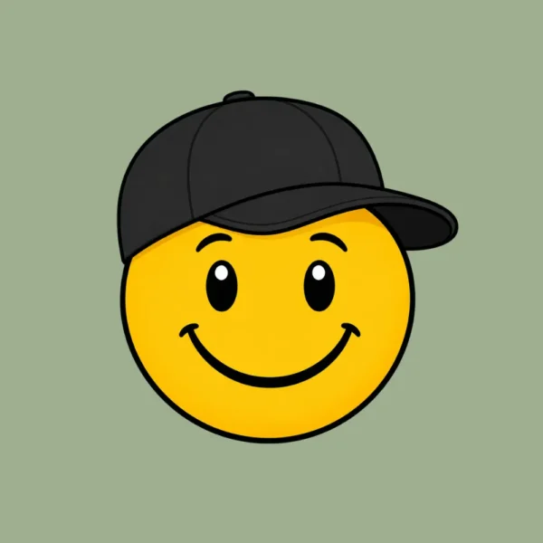 smiley med kasket