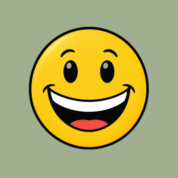 smiley med stor smil