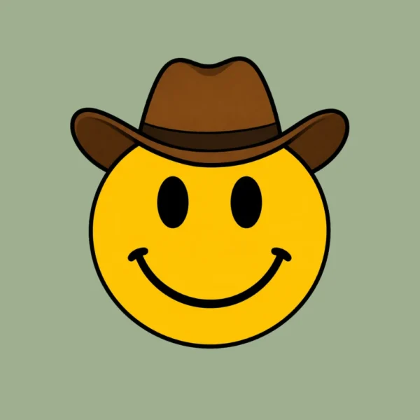 Smiley med cowboy hat