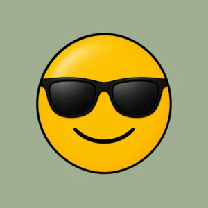 Smiley med solbriller