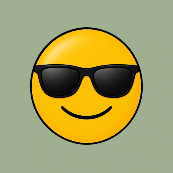 Smiley med solbriller