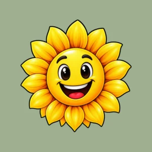 Smiley solsikke