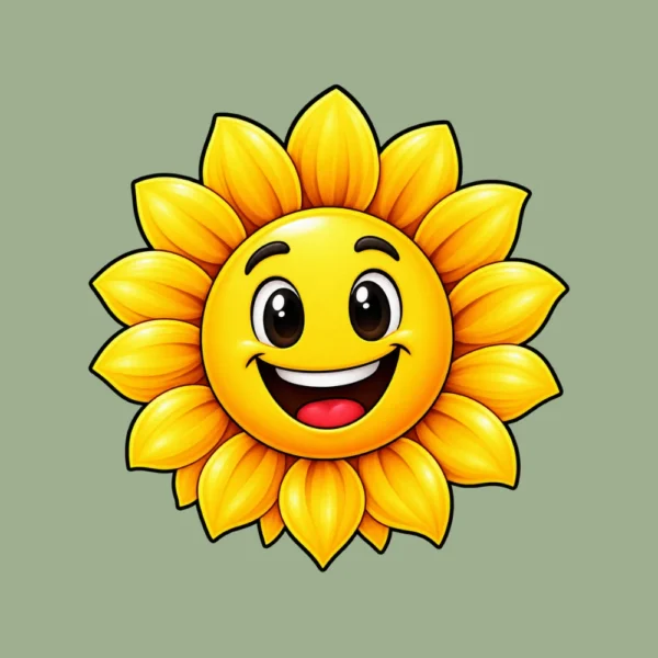 Smiley solsikke